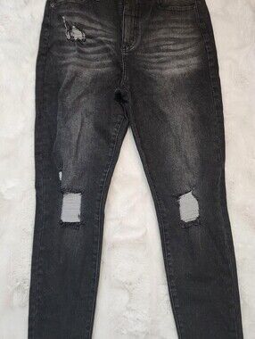 Fashionova, charcoal  High-Rise Black Wash Skinny Jeans  Size 9/29